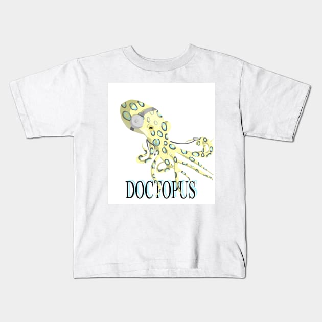 Doctopus Kids T-Shirt by Blacklightco